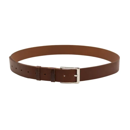 ტყავის ქამარი – მამაკაცის (ყავისფერი, ნაკერის გარეშე)