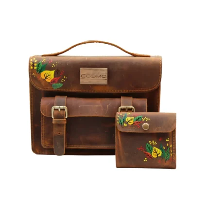 მოხატული ლალა ჩანთა + საფულე