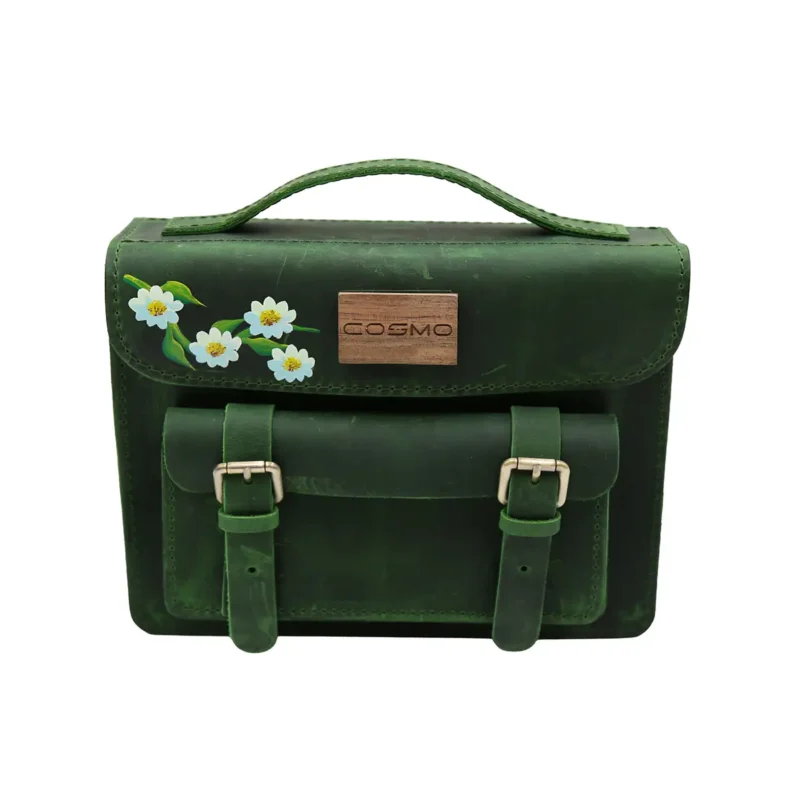 ჩანთა – ლალა მწვანე გვირილებით