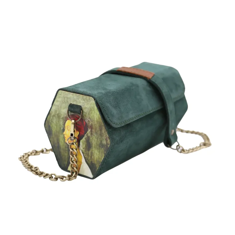 ზამშის და ხის ჩანთა პრინტით – ჟანა