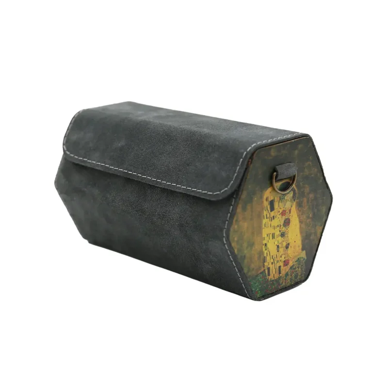 ზამშის და ხის ჩანთა პრინტით – კლიმტის კოცნა