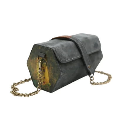 ზამშის და ხის ჩანთა პრინტით – კლიმტის კოცნა