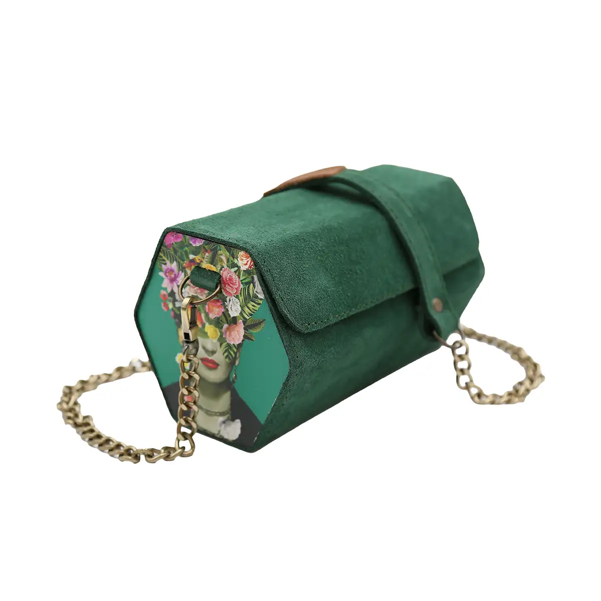 ზამშის და ხის ჩანთა პრინტით – ფრიდა ზამშის და ხის ჩანთა პრინტით – ფრიდა