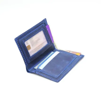 Leather wallet - blue