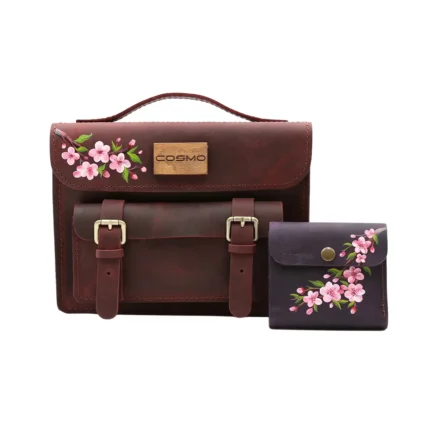 Painted tulip bag + wallet