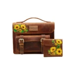 Painted tulip bag + wallet