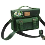 ჩანთა - ლალა მწვანე გვირილებით - სურათი 4