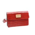 ტყავის ჩანთა ადარა - წითელი - სურათი 3