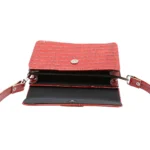 ტყავის ჩანთა ადარა - წითელი - სურათი 4